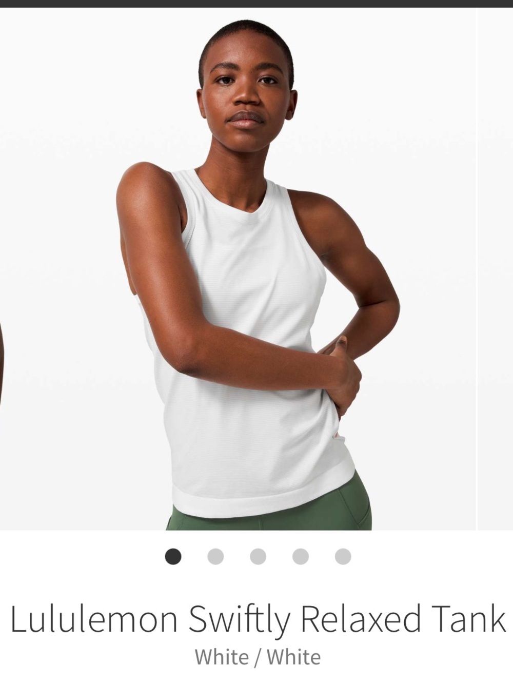 lululemon athletica Swiftly Relaxed Tank — White